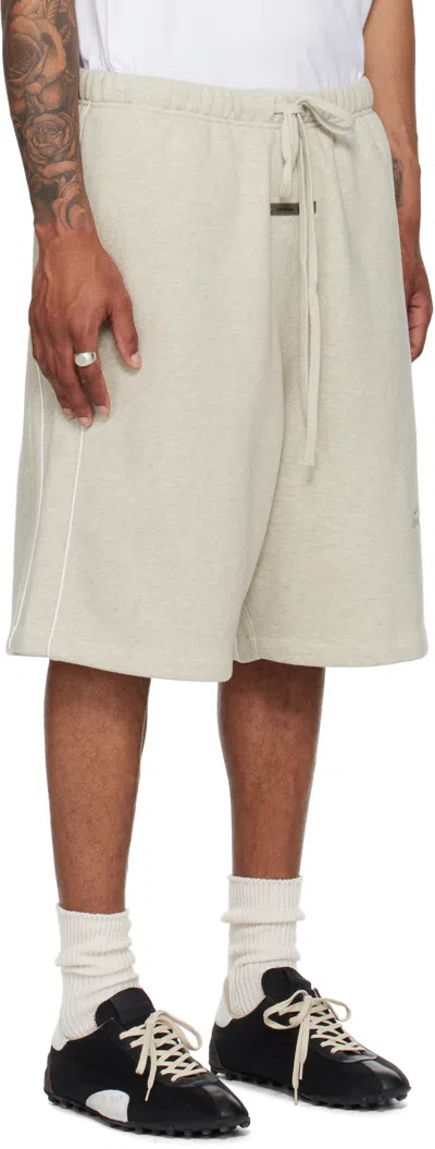 Essentials Beige Basketball Fleece Shorts In Neutral