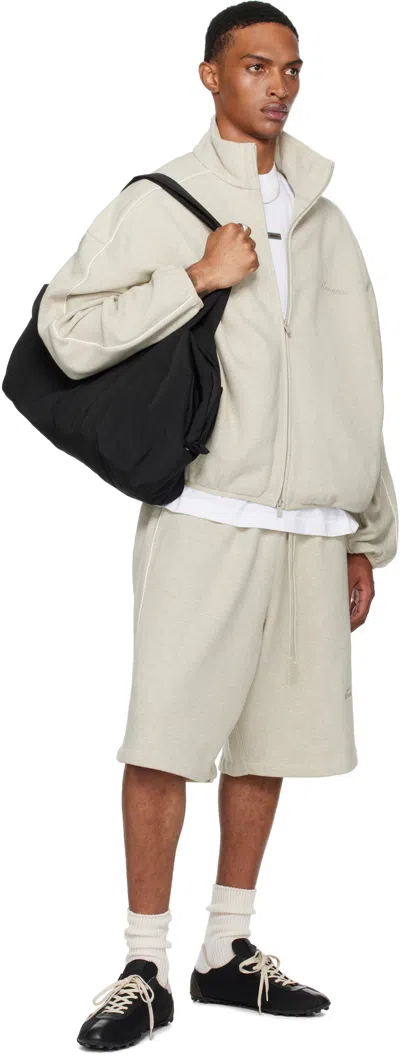Essentials Beige Basketball Fleece Shorts In Neutral