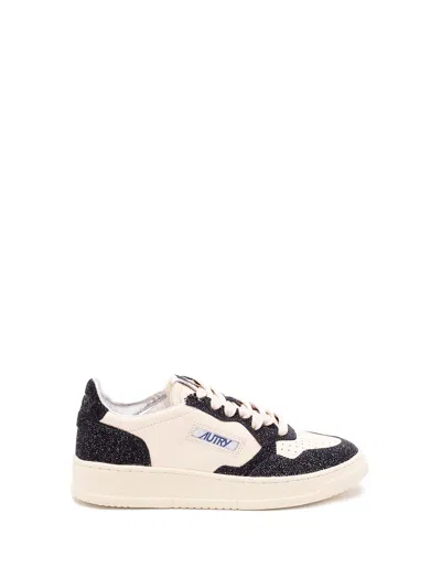 Autry Sparkling Low Top Sneakers With Perforated Toe