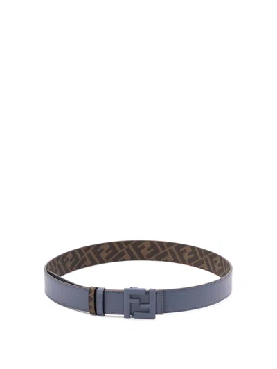Fendi Belts Reversible Adjustable Length Options In Blue