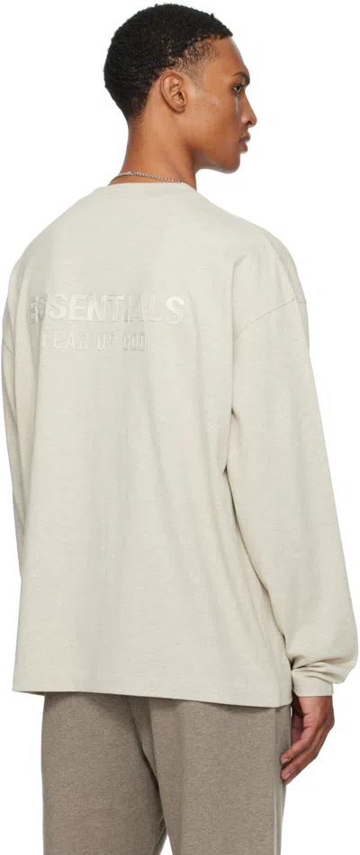 Essentials Beige Classic Fit Long Sleeve T-shirt