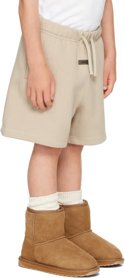 Essentials Kids Taupe Fleece Soccer Shorts