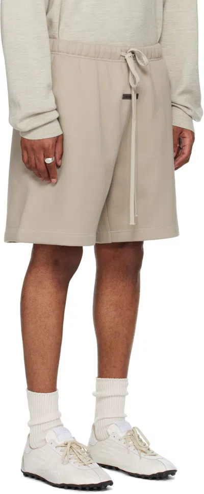 Essentials Taupe Soccer Fleece Shorts