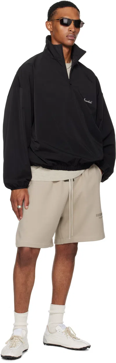 Essentials Taupe Soccer Fleece Shorts