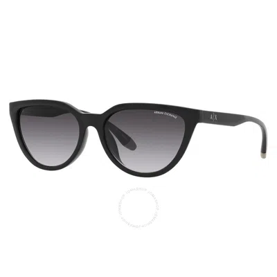 Armani Exchange Grey Gradient Cat Eye Ladies Sunglasses Ax4130su 81588g 56
