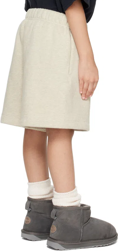 Essentials Kids Beige Fleece Soccer Shorts
