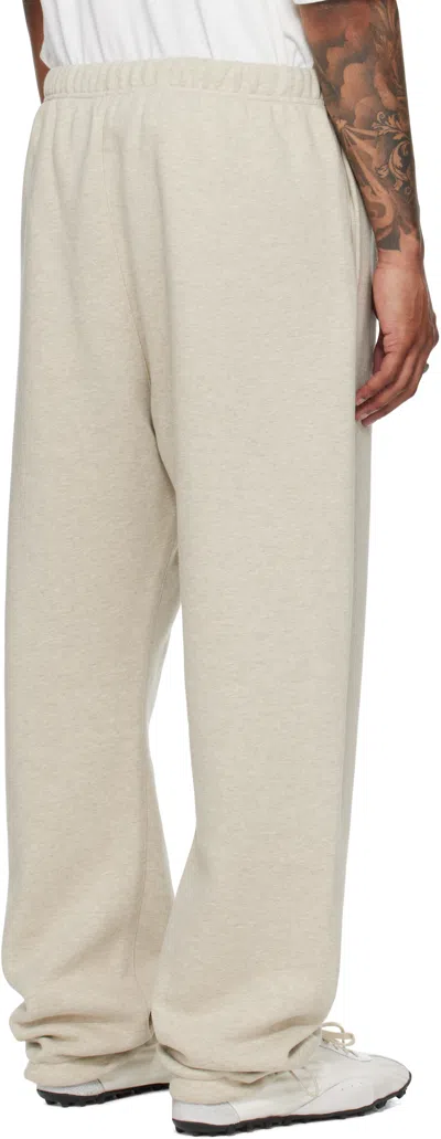 Essentials Beige Relaxed Fleece Sweatpants