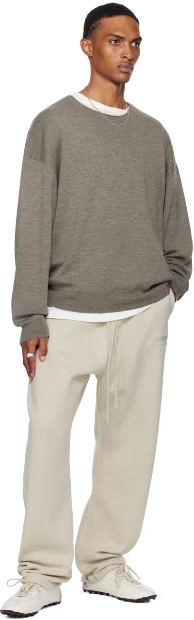 Essentials Beige Relaxed Fleece Sweatpants