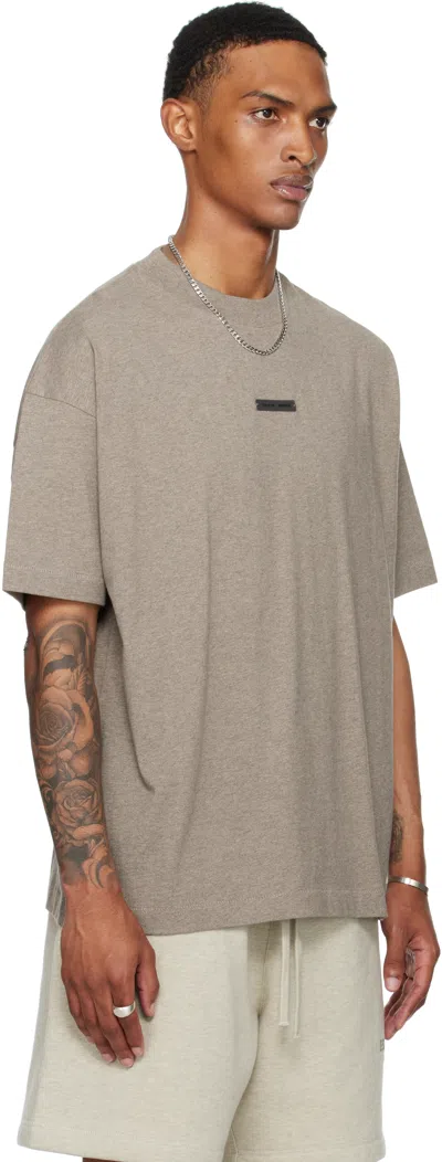 Essentials Gray Crewneck T-shirt In Gray