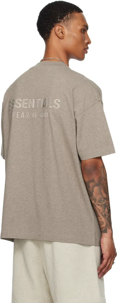 Essentials Gray Crewneck T-shirt In Gray