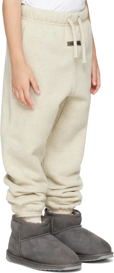 Essentials Kids Beige Classic Fleece Sweatpants In Neutral
