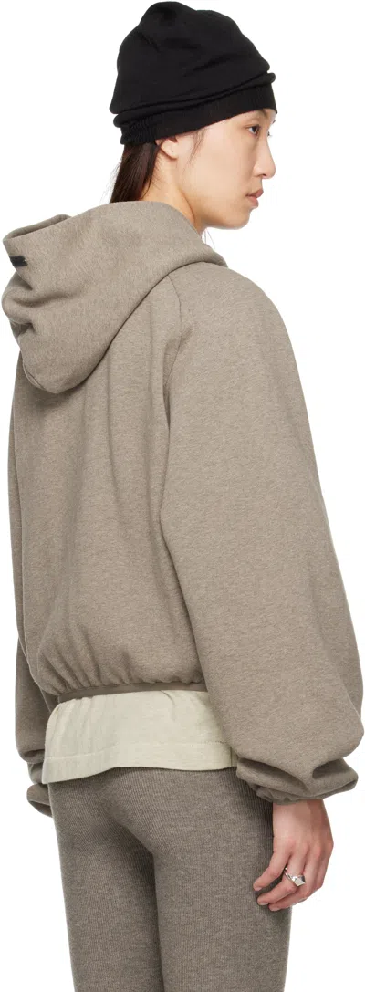 Essentials Taupe Modern Fit Hoodie In Brown