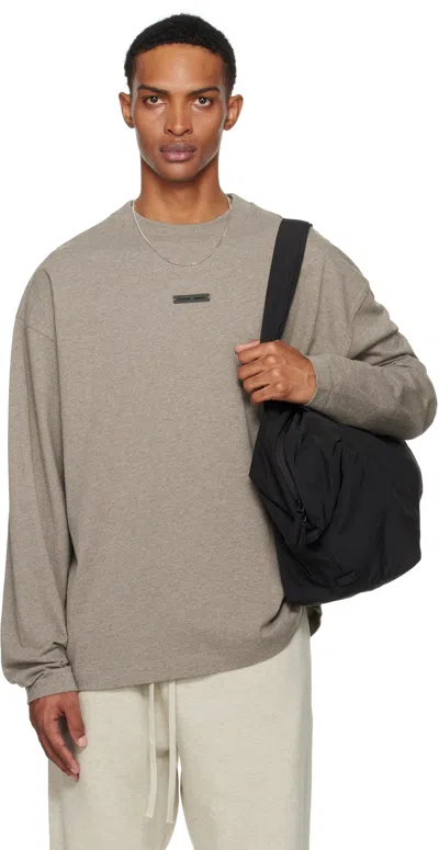 Essentials Brown Classic Fit Long Sleeve T-shirt