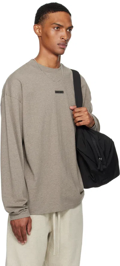 Essentials Brown Classic Fit Long Sleeve T-shirt