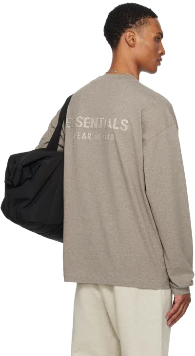 Essentials Brown Classic Fit Long Sleeve T-shirt