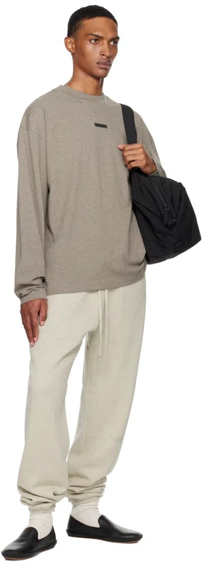 Essentials Brown Classic Fit Long Sleeve T-shirt