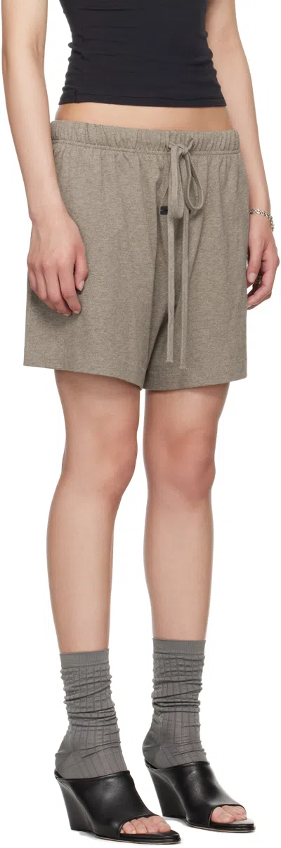 Essentials Brown Soccer Shorts In Brown
