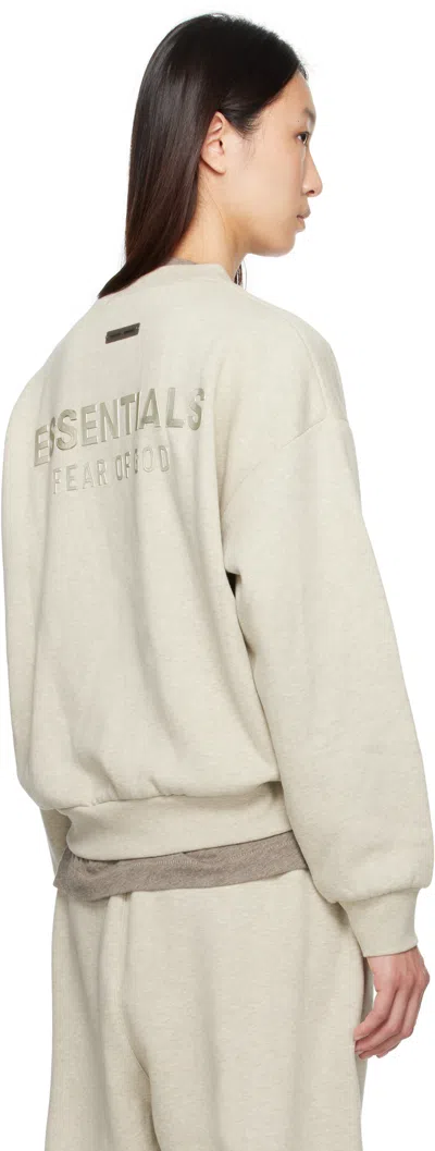 Essentials Beige Classic Fit Crewneck Sweatshirt