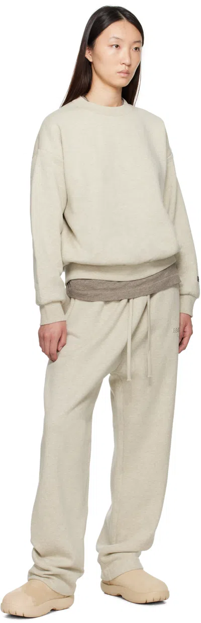 Essentials Beige Classic Fit Crewneck Sweatshirt