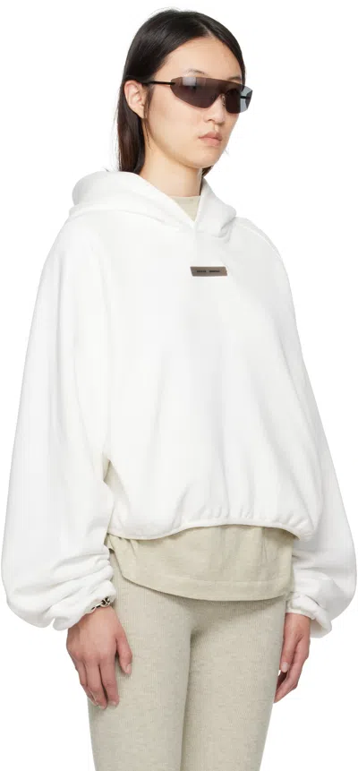 Essentials White Modern Fit Hoodie