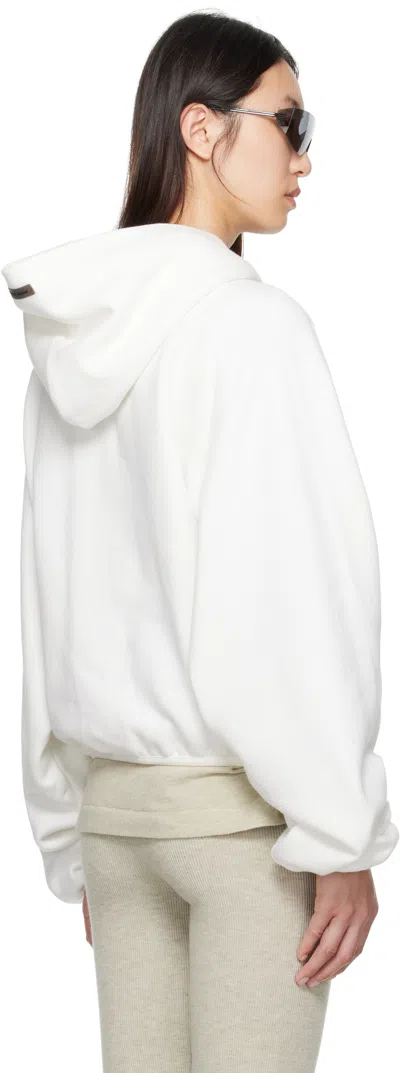 Essentials White Modern Fit Hoodie