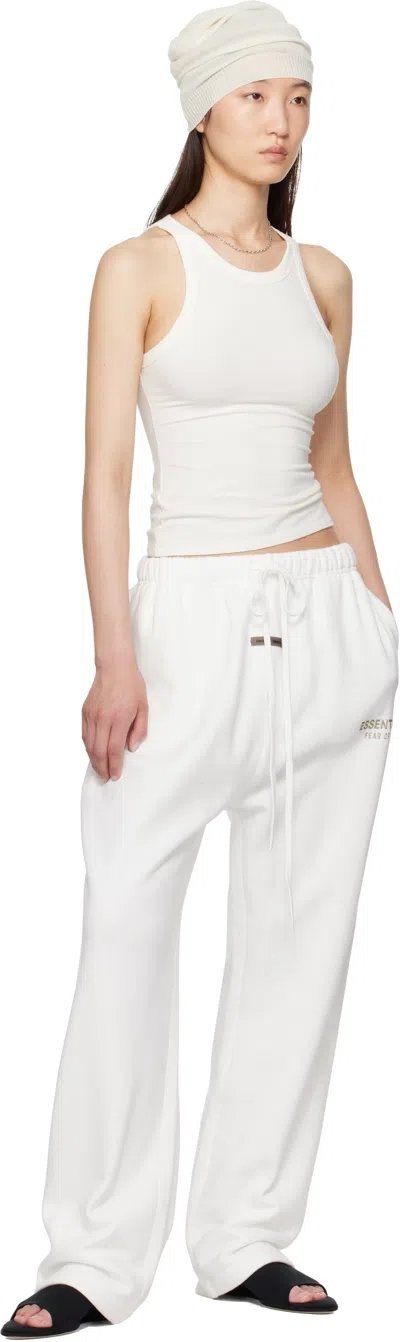 Essentials Drawstring Waist Sweatpants In White