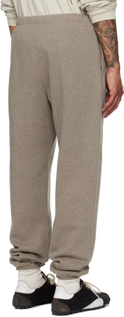 Essentials Brown Relaxed Fleece Piping Sweatpants