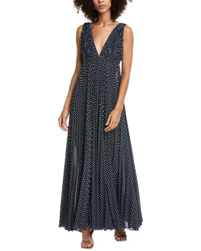 Michael Kors Collection Georgette Silk-blend Gown In Black