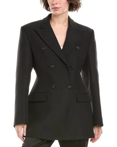Michael Kors Collection Sculpted Wool-blend Blazer In Green