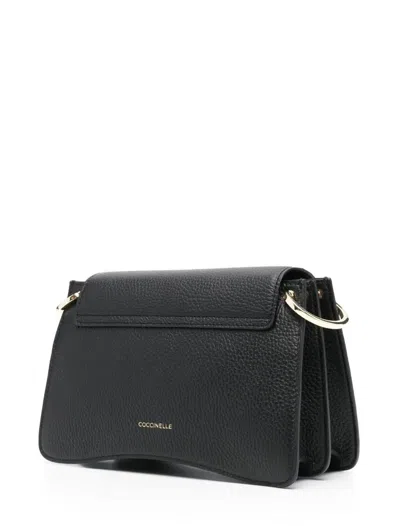Coccinelle Handbag Grained Leather In Black