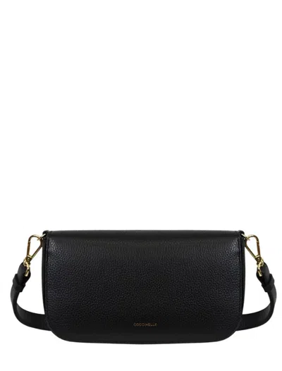 Coccinelle Leather Shoulder Bag In Black