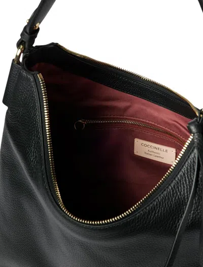 Coccinelle Leather Tote Bag In Black