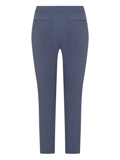 Etro Blue Slim Flat Front Pants In Blue