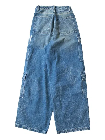 Ambush Denim Cargo Pants In Blue