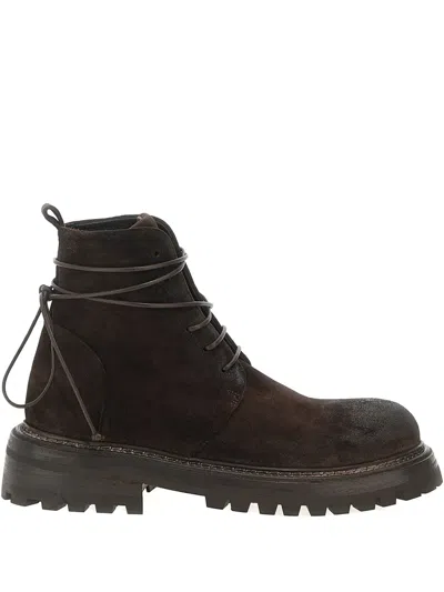Marsèll Chunky Sole Combat Boots With Suede Finish