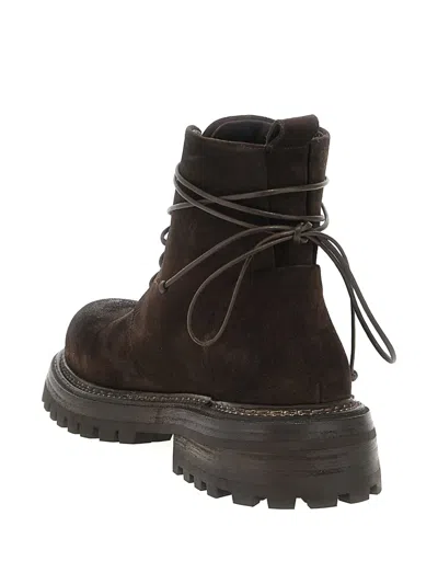 Marsèll Chunky Sole Combat Boots With Suede Finish