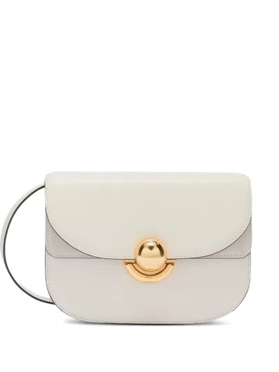 Furla Sfera S Shoulder Bag In Cream Color Leather In White