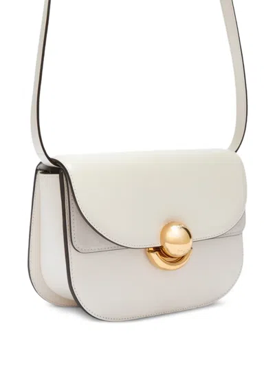 Furla Sfera S Shoulder Bag In Cream Color Leather In White