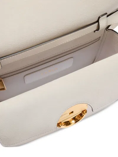 Furla Sfera S Shoulder Bag In Cream Color Leather In White