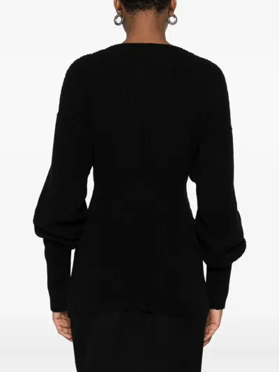 Rick Owens Ribbed Wool Jumper In Black