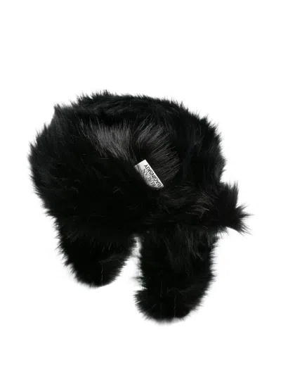 Ruslan Baginskiy Fluffy Ear-flap Hat In Black
