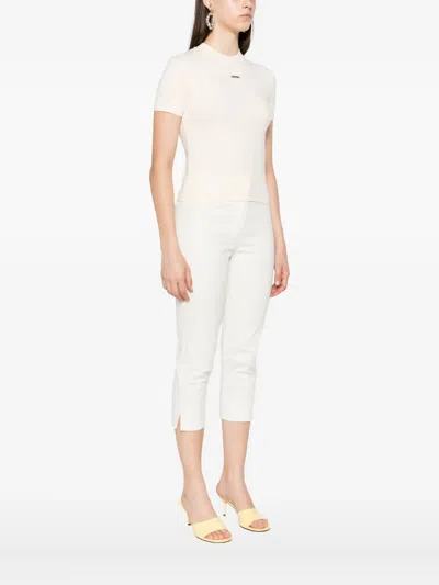 Jacquemus T-shirt With Gros Grain Logo In Neutral