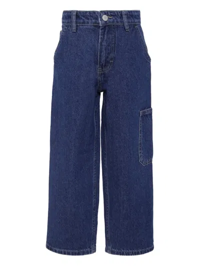 工装口袋牛仔裤