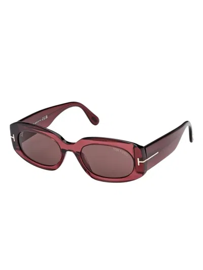 Tom Ford Cielle 52mm Oval Sunglasses In Brown