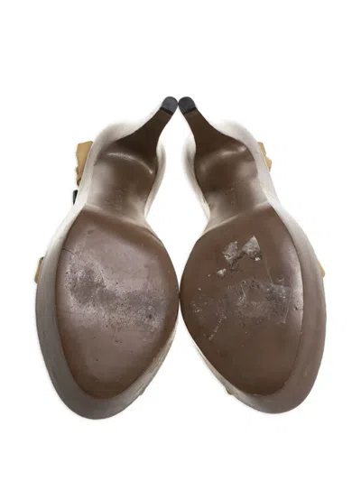 Pre-owned Bottega Veneta Leather Platform Sandals In Neutral