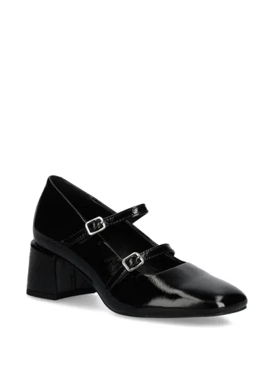 Vagabond 55mm Adison Double-buckle Patent Pumps In Black