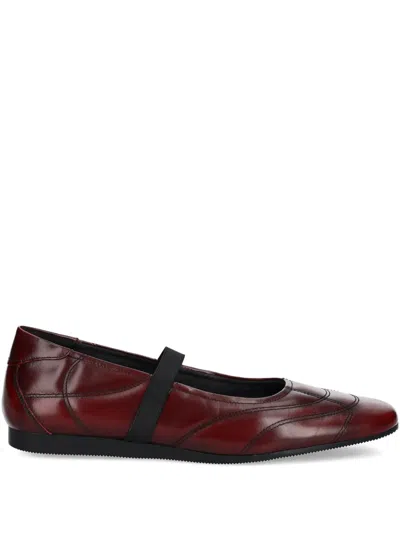 Vagabond Hillary Quilted Elastic-strap Ballet Flats In Brown