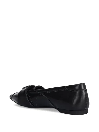 Vagabond Hermine Buckled Pointed Ballet Flats In Black