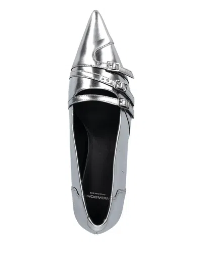 Vagabond 50mm Lykke Pointed-toe Buckle Pumps In Metallic