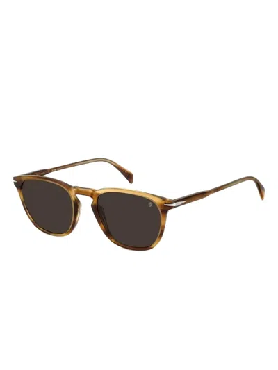 David Beckham Eyewear Square-frame Sunglasses In Brown